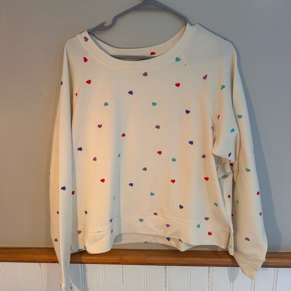 NWT Wildfox Cream Multicolor Heart top - Picture 10 of 10